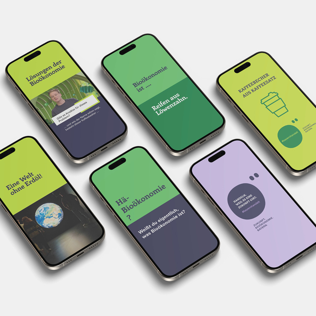 Das Bild zeigt Social Media Auszüge der Bioökonomie.