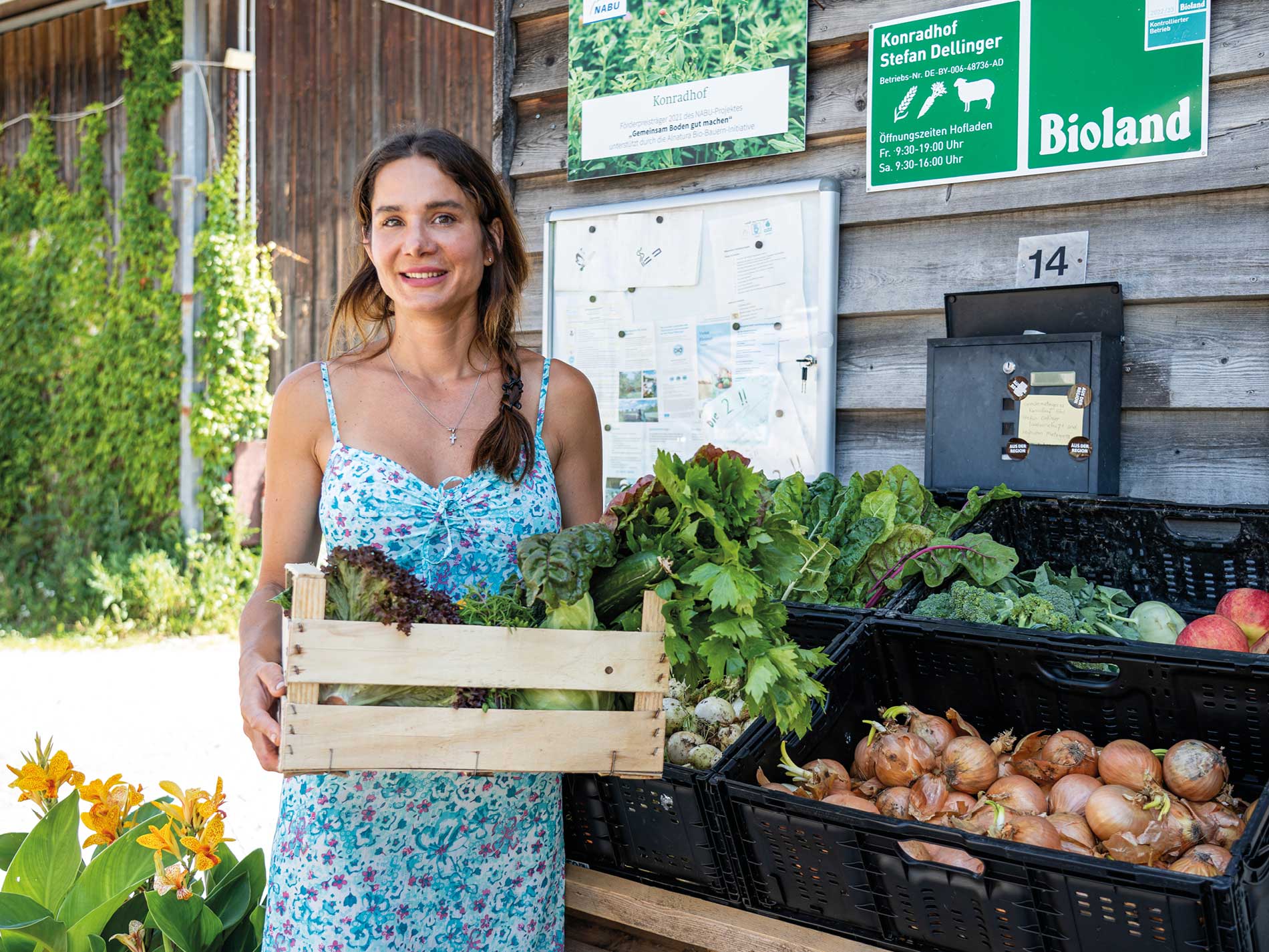 Bild vom Konradhof Gemüse- und Obststand.